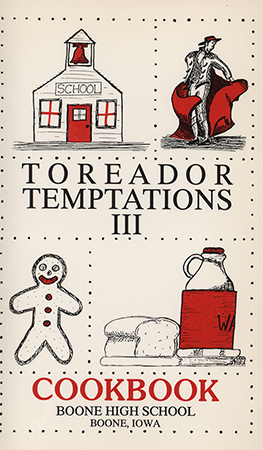This cookbook was compiled by the Boone High School Yearbook staff. It includes facts about the school's history. Recipes include breads, cakes, bars, breakfast, desserts, main dishes, soups, and vegetables. There are also cooking and cleaning hints.