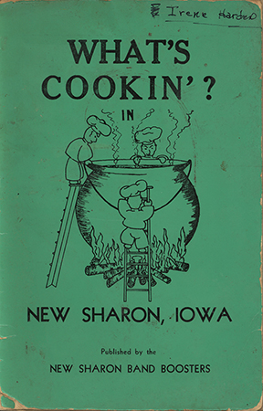 This cookbook was compiled by the band boosters in New Sharon, Iowa. It includes recipes for appetizers, canning, soups, salads, main dishes, beverages, and bread. There are also sections with beauty and household hint, and a section about weight control by James D. Orr, which includes caloric tables and recipes for weight gain and loss.