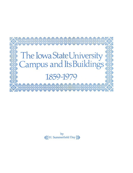 In 1980, H. Summerfield Day, the former University Architect (1966-1975) and Planning Coordinator (1975-1980), competed the history of Iowa State University's buildings and grounds. This massive undertaking took him and his assistants twelve years to complete. The book contains information on virtually every building or structure that had been built on the Iowa State University campus prior to 1979.