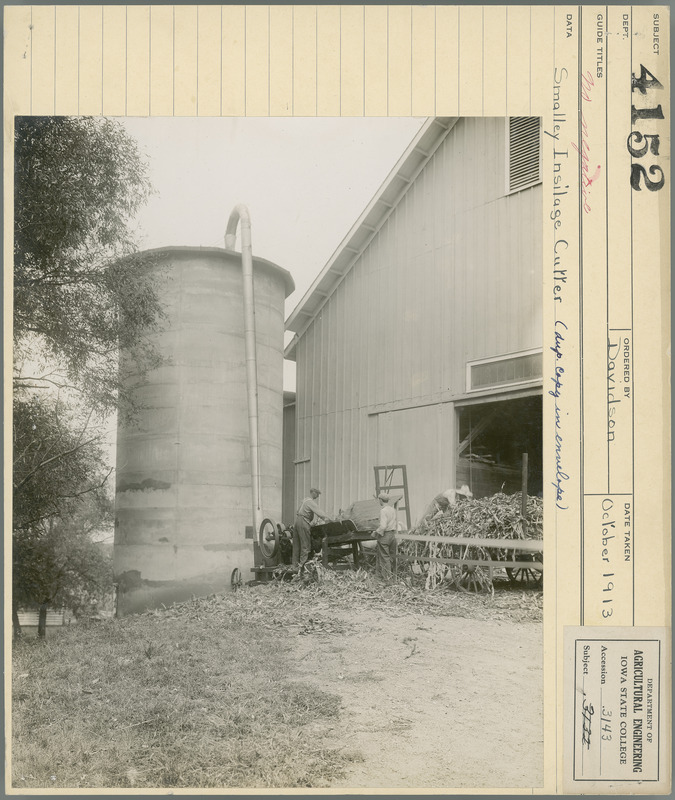 Ordered by Davidson. Agricultural Engineering Department. October 1913.
