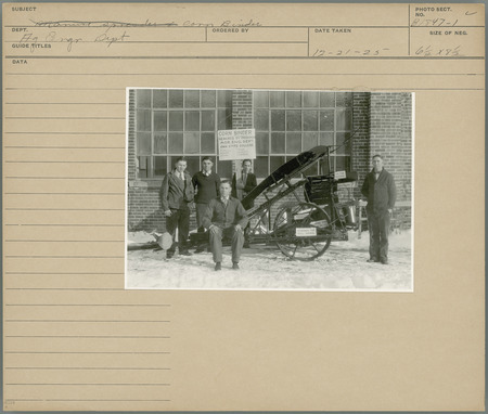 Corn Binder. Agricultural Engineering Department. 12-21-25.