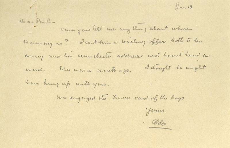Aldo Leopold letter to Paul Errington, January 13, 1946