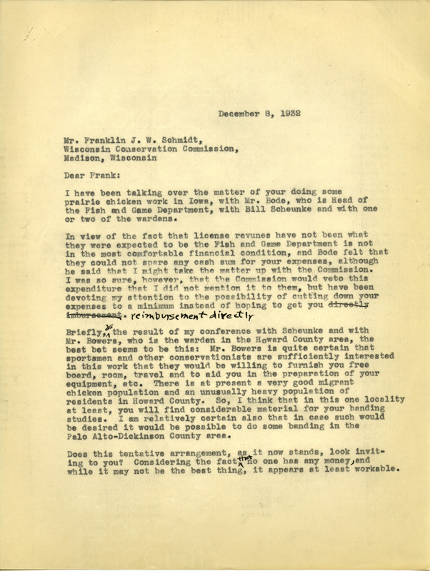 Paul L. Errington letter, December 8, 1932