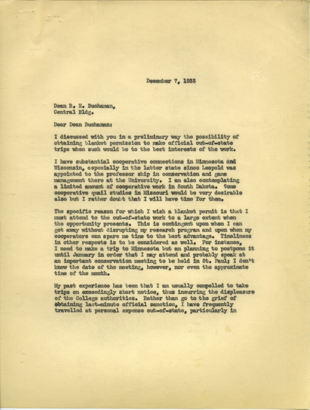 Paul L. Errington letter 2, December 7, 1933