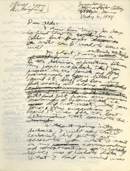 Letter to Aldo Leopold, May 6, 1944