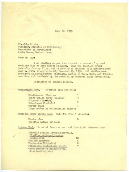 Paul L. Errington letter, December 20, 1930