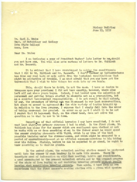 Paul L. Errington letter 2, June 15, 1932