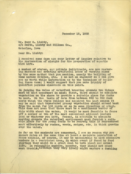Paul L. Errington letter, December 12, 1932
