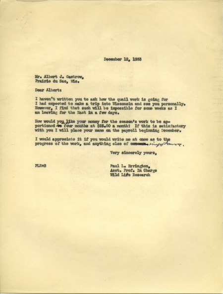Paul L. Errington letter 3, December 12, 1933