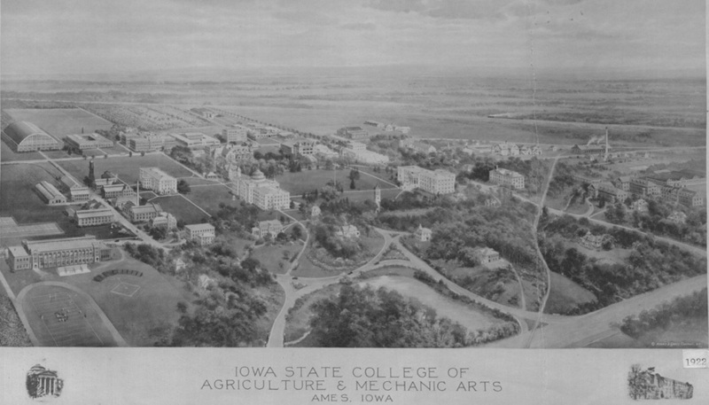 Birds-eye view of Iowa State, 1922