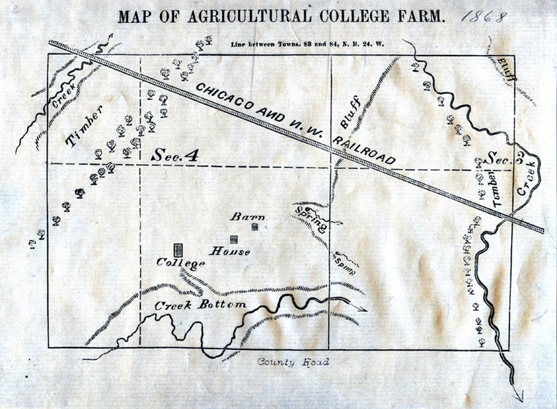 Map of Iowa State, 1868