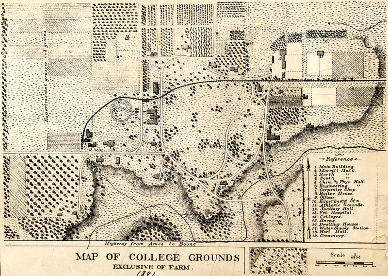 Map of Iowa State, 1891