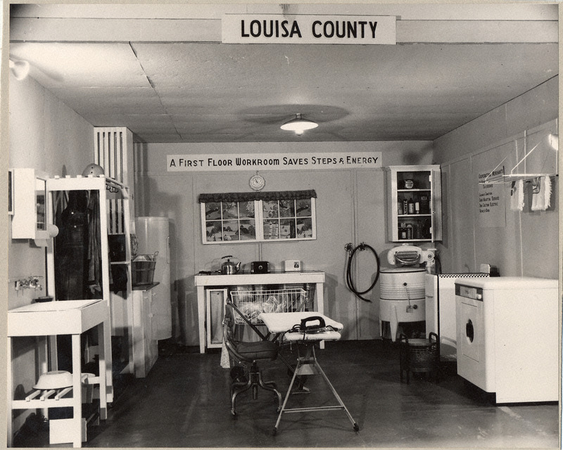 Photograph of a Louisa County Exhibit at the Iowa State Fair in 1948.