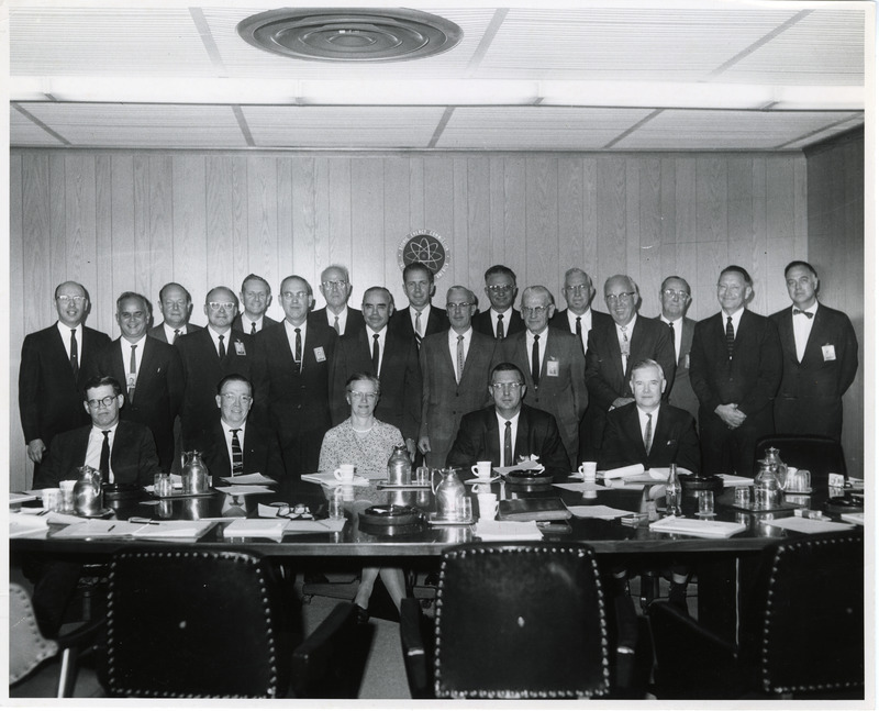 Photograph of Dwight Ink with a group of people