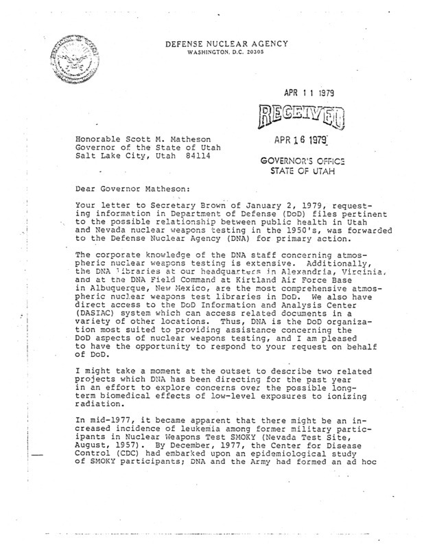 R. R. Monroe letter to Scott M. Matheson, April 11, 1979