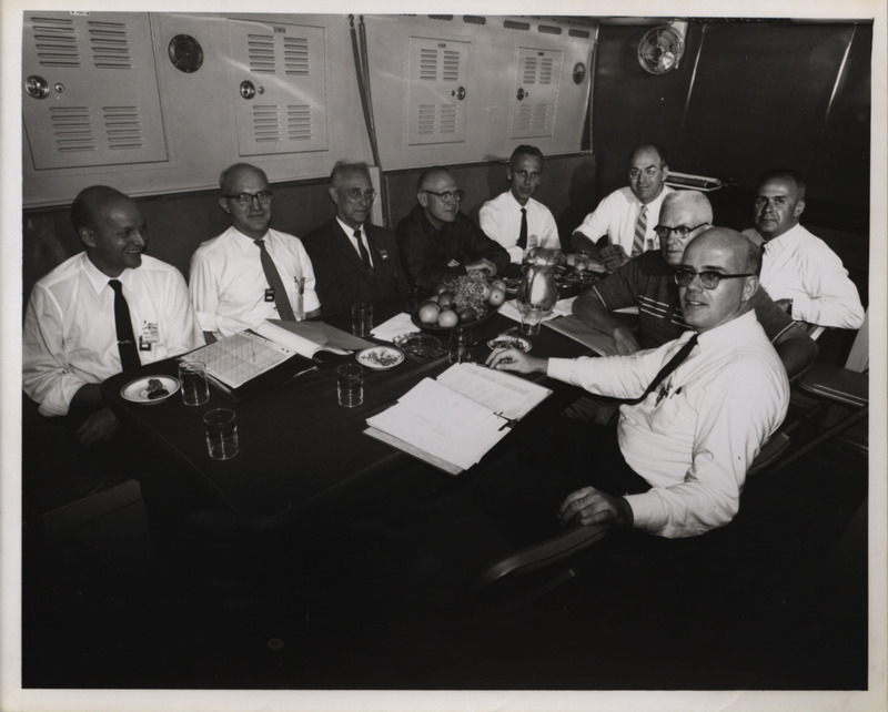 Photograph of group of people during the nuclear submarine visit