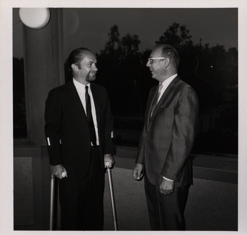 Photograph of Dwight Ink with another person during the "Honoring Glenn V. Gibson" event