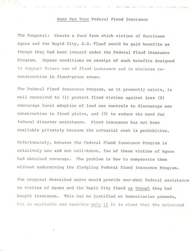 Nunc pro tunc federal flood insurance