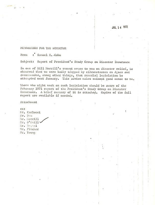 Samuel M. Cohn memorandum for the Director, July 17, 1972