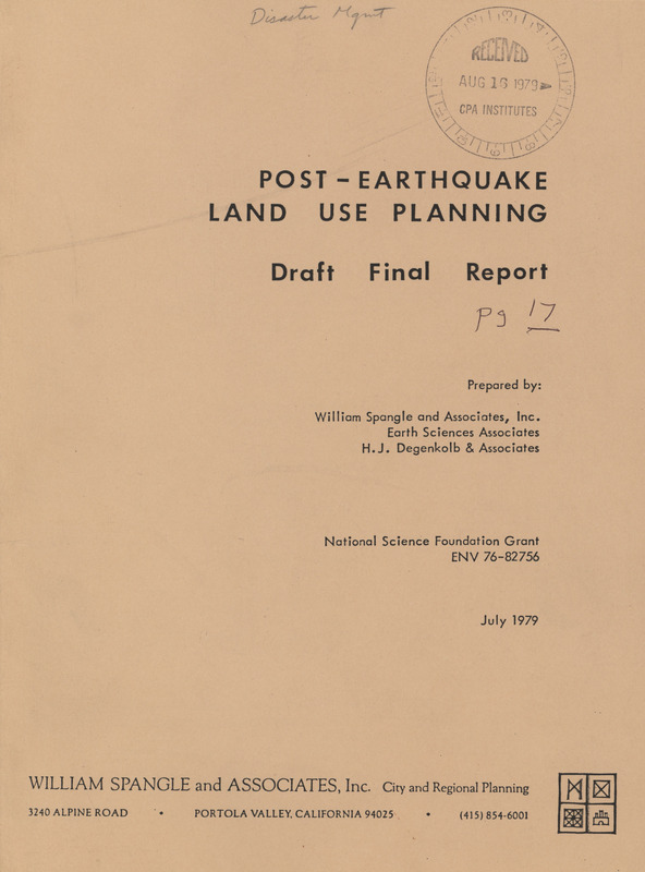 Post-earthquake land use planning