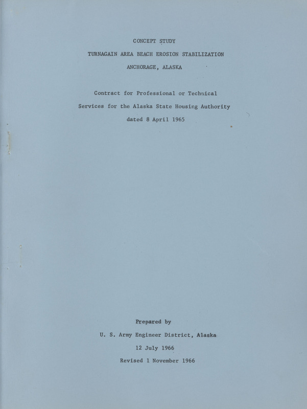 Concept study, Turnagain area beach erosion stabilization, Anchorage, Alaska