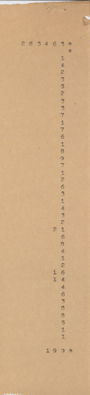 Adding machine receipt