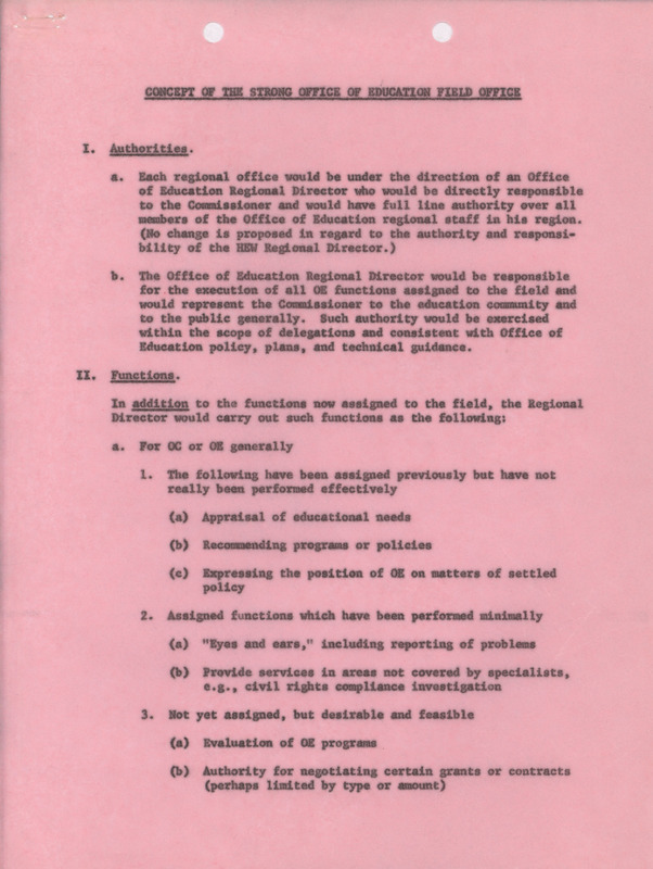 Concept of the strong Office of Education field office