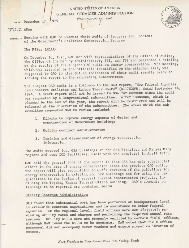 Charles C. Stewart memorandum, December 17, 1975
