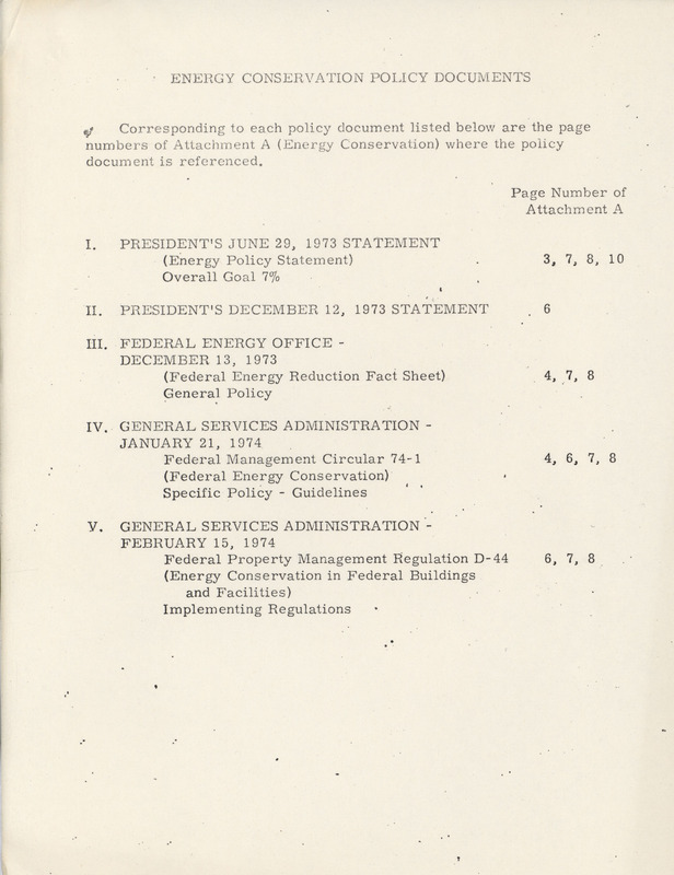 Energy conservation policy documents