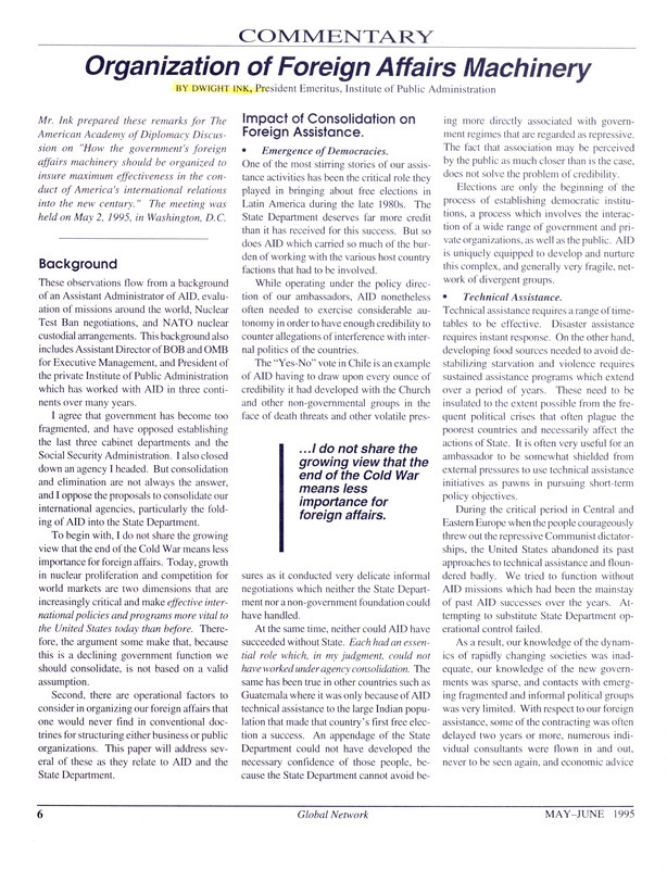 Annotation: Global Network, Volume 16, Number 2, May-June 1995