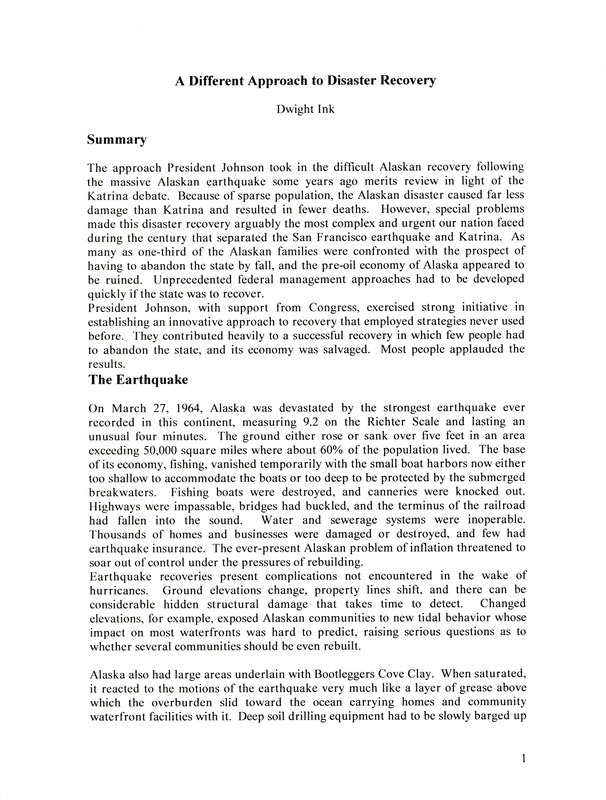 A different approach to disaster recovery