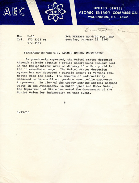 Annotation: The statement is identified as "No. H-16."