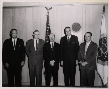 Photograph of Dwight Ink and others during Ink's Distinguished Service Award ceremony