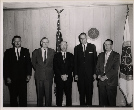 Photograph of Dwight Ink and others during Ink's Distinguished Service Award ceremony