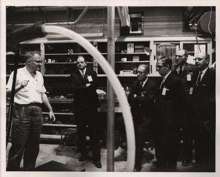 Photograph of Dwight Ink with others at the Los Alamos National Laboratory