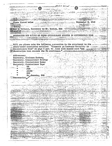 Annotation: Subject: USPHS [United States Public Health Service] epidemiology studies in southern Utah