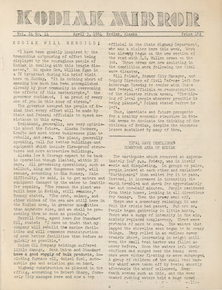 Kodiak mirror, April 3, 1964