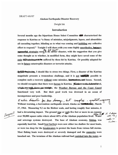 Alaska earthquake disaster recovery