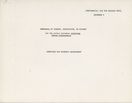 Memoranda of comment, reservation or dissent