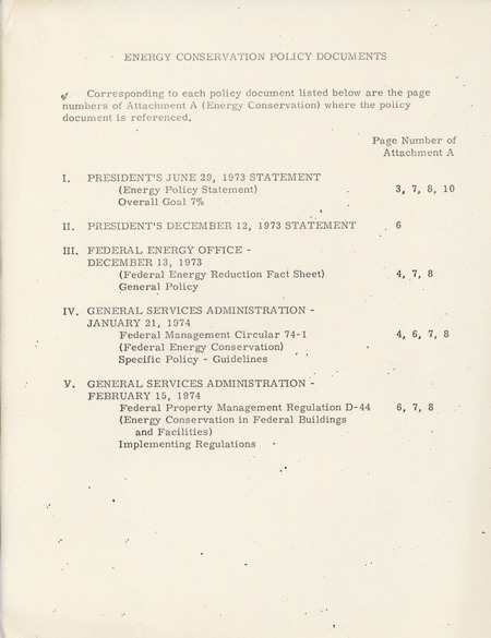 Energy conservation policy documents