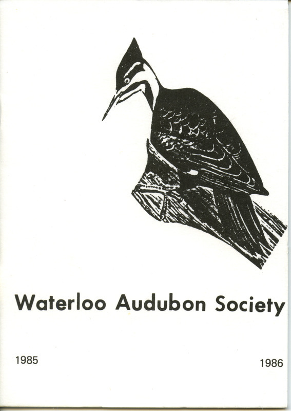 Information for the Waterloo Audubon Society, 1985-1986. Item includes field trip schedules, a list of upcoming programs, and a membership directory.