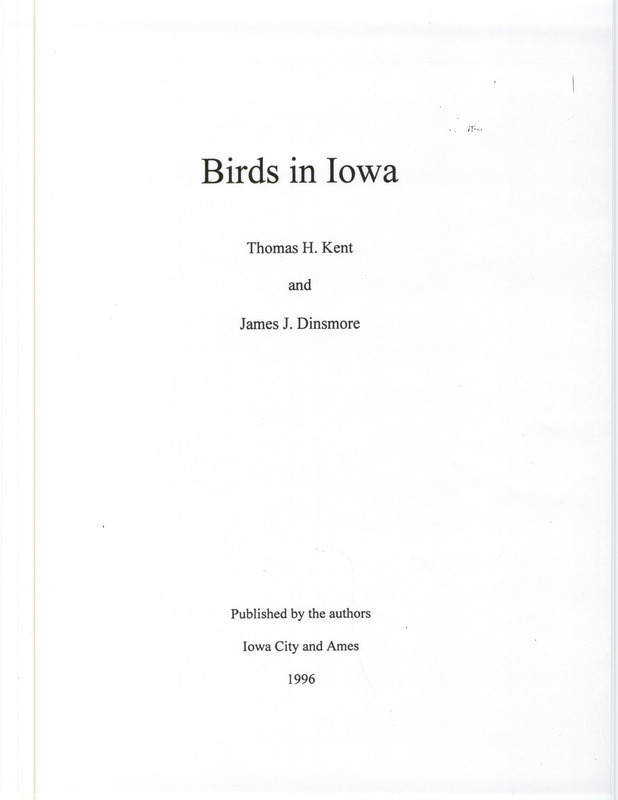 Birds in Iowa describes the history of the state list of accepted rare birds species. Also included is the "Official checklist of Iowa birds" with 397 rare bird species sighted in Iowa through 1995.