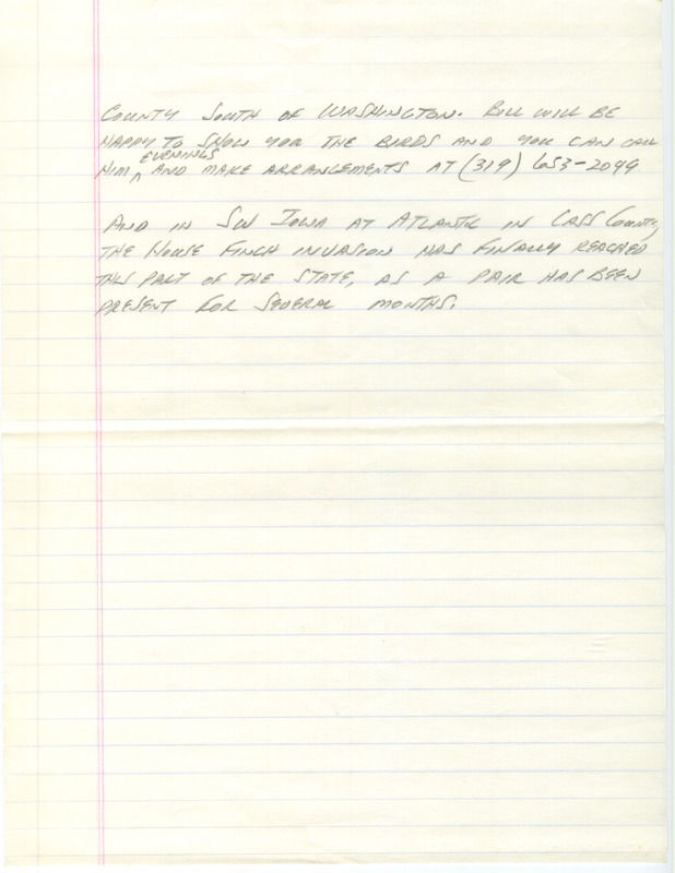 Notes for the Iowa Birdline update for June 12, 1989. Highlights include sightings of Mississippi Kites, Great-tailed Grackles and Summer Tanagers.