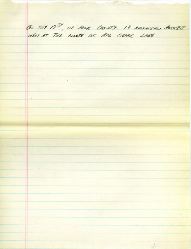 Email for the Iowa Birdline update for April 12, 1993. Highlights of the update include sightings of Sandhill Cranes, a Cinnamon Teal and a Black-throated Sparrow. Also included are handwritten notes for the next week's update with sightings of an adult Iceland Gull in a field with about 300 Ring-Billed Gulls.