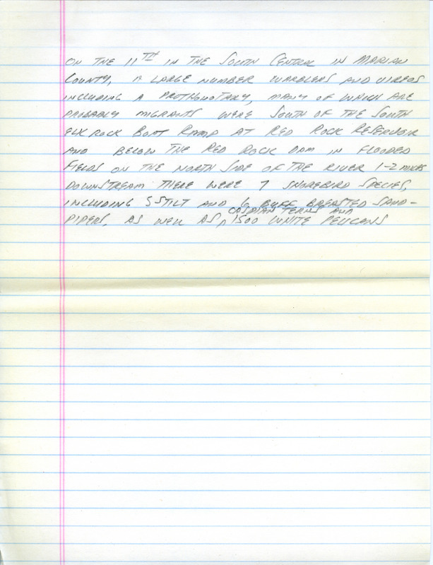 Email of the Iowa Birdline update for August 9, 1993. Highlights include receding flood waters developing good shorebird habitat. Includes hand written notes in preparation for next week's update.