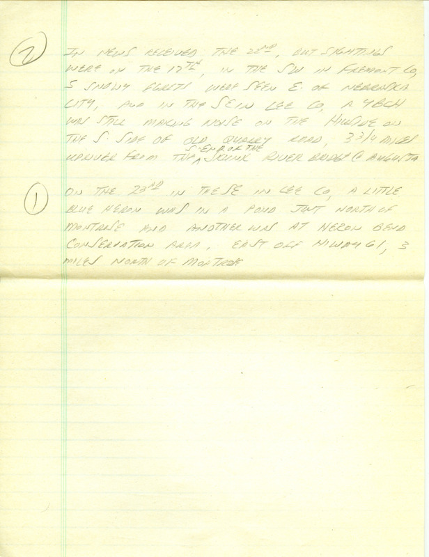 Iowa RBA update for July 21, 1997. Highlights of the update include sightings of an adult Black-headed Gull, a Hooded Warbler, Mississippi Kites, and Snowy Egrets. Also included are handwritten notes for the next week's update with a sighting of a Little Blue Heron.