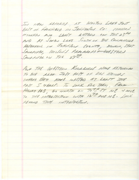 Notes for the Iowa Birdline update for May 22, 1989. Highlights include another Cinnamon Teal sighting and reports from the Iowa Ornithologists' Union spring meeting field trip.