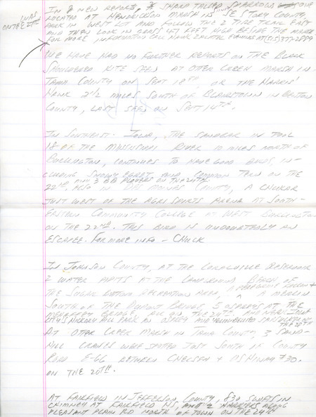 Notes for the Iowa Birdline update for September 28, 1989. Highlights include Water Pipits, a Merlin, and several Sparrow species.