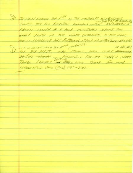 Email for the Iowa Birdline update for February 8, 1993. Highlights of the update include sightings of Golden Eagles, a Prairie Falcon, two Townsend's Solitaire and an Iceland Gull. Also included are handwritten notes for the next week's update with sightings of a Hermit Thrush in a pine plantation that was sustaining itself on bittersweet berries.