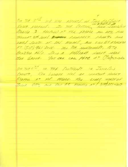 Iowa RBA update for January 29, 1996. Highlights of the update include sightings of two first year Glaucous Gulls, a first year Thayer's Gull, Lesser Black-backed Gull and a Black-legged Kittiwake. Also included are handwritten notes for the next week's update with sightings of a Golden Eagle, an albino Blue Jay and a Pileated Woodpecker.